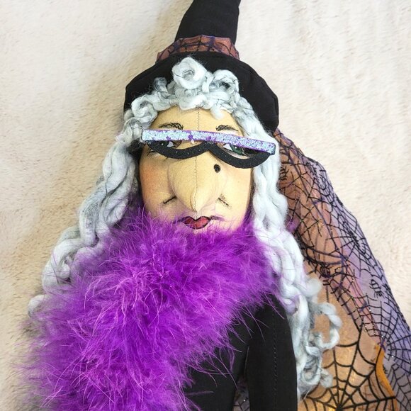 Joe Spencer Gathered Traditions Witch" WINNIE" NWT Purple Boa Rhinestone Belt - Picture 2 of 11